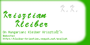 krisztian kleiber business card